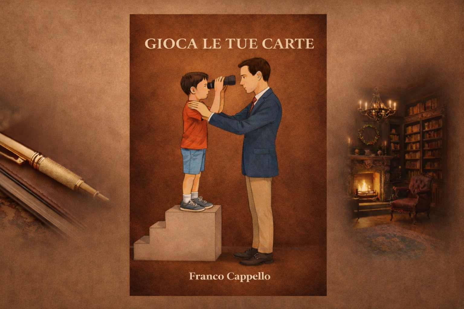 Copertina e immagine di presentazione del romanzo Gioca le tue carte di Franco Cappello